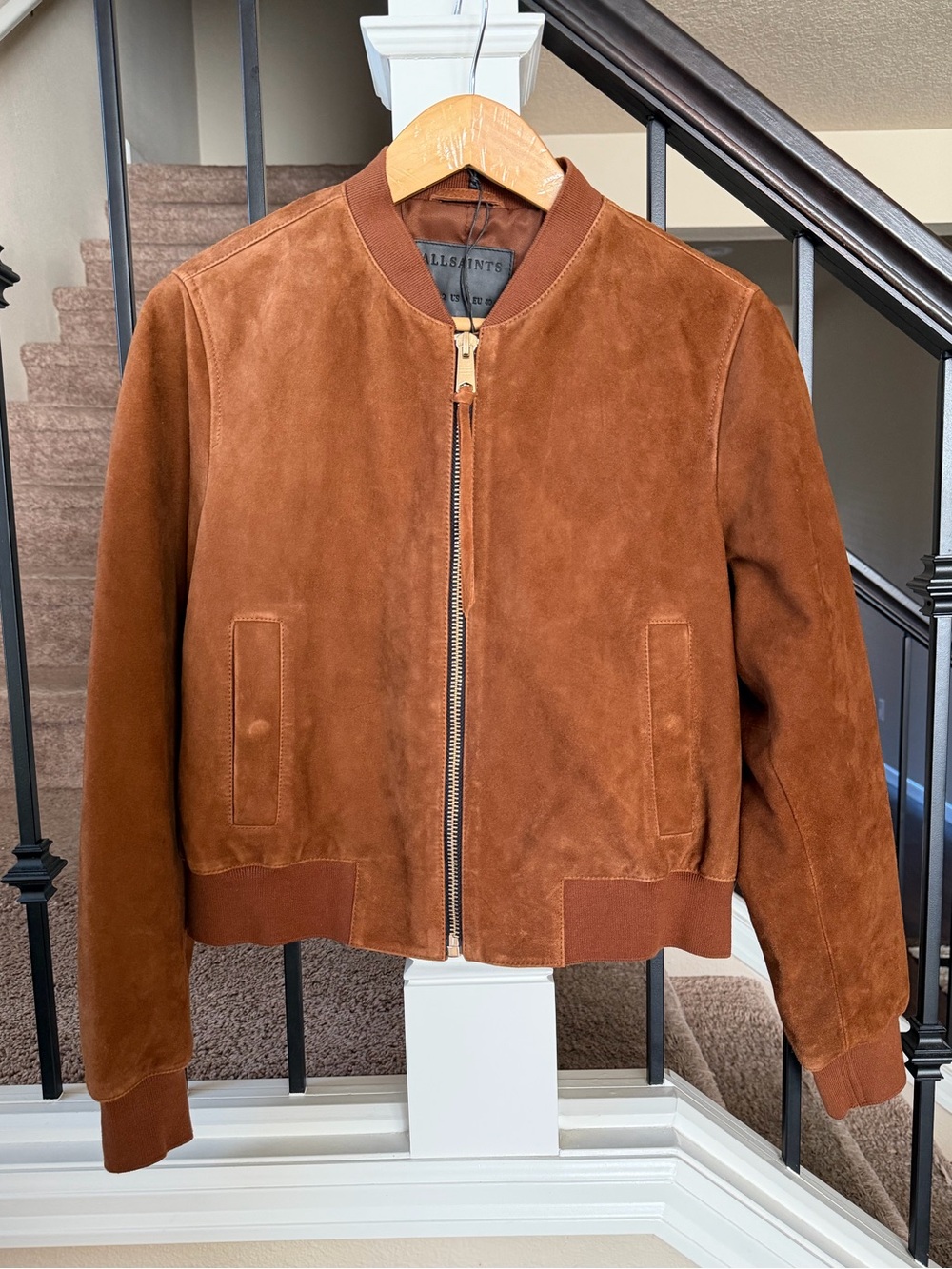 NWT！AllSaints Orten Suede Bomber Jacket